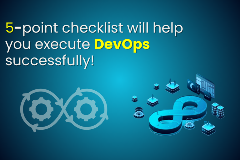 A checklist with five key steps for effective DevOps implementation, showing tools, collaboration, automation, monitoring, and continuous feedback.