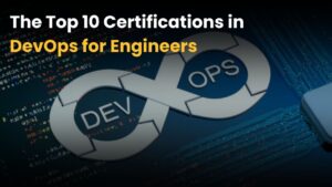 DevOps engineer studying online certification course on laptop