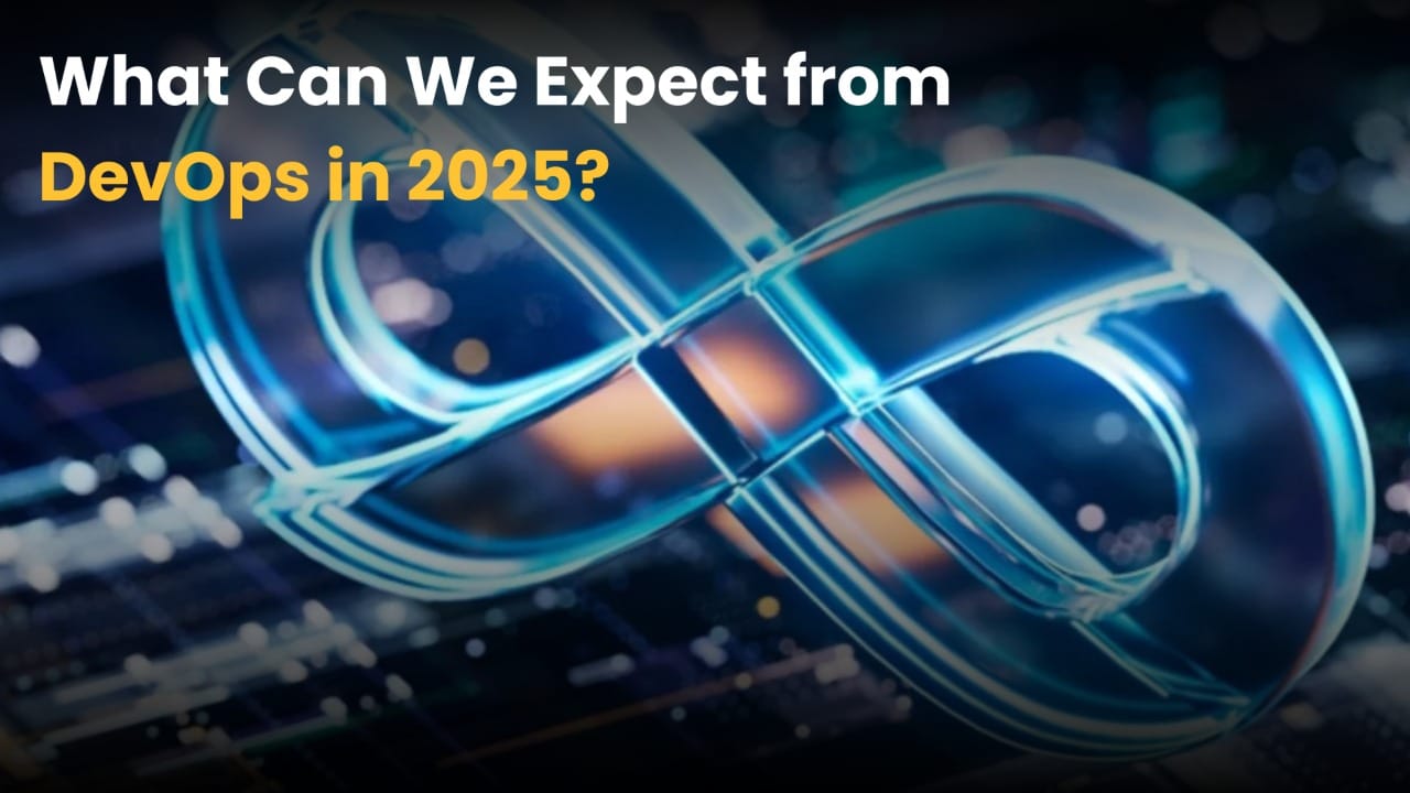 Futuristic DevOps workflow illustration with AI integration and cloud-native tools in 2025